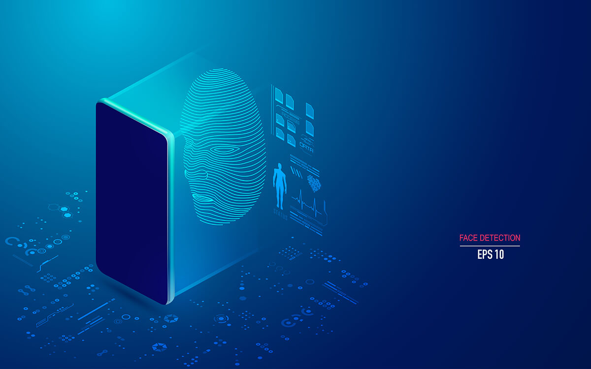 智能手机数据安全插画