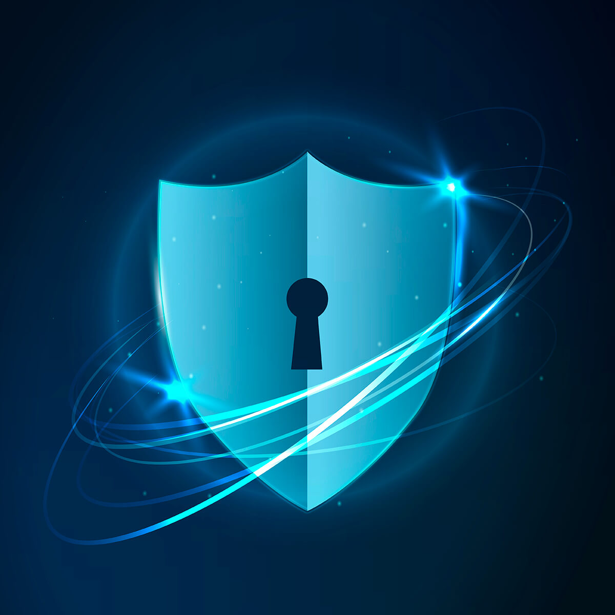 黑色安全网络图标插画素材包