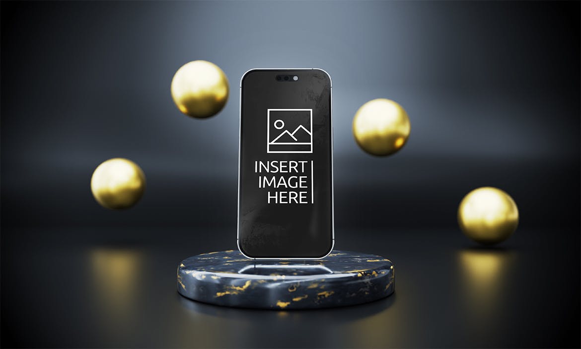 iPhone 14 Pro 场景手机样机 (PSD)