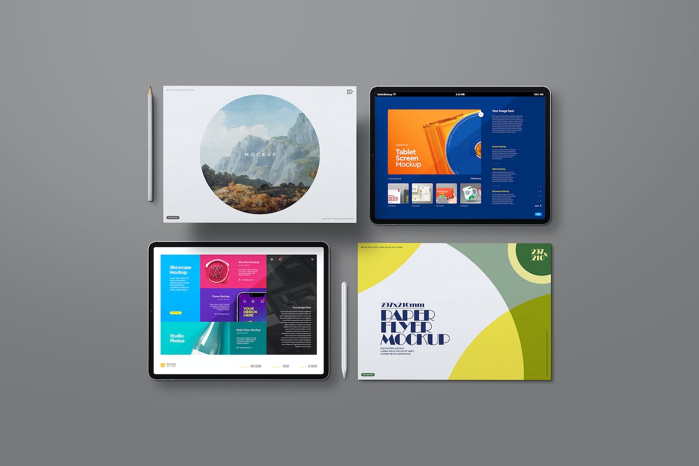 平板电脑样机模板 (PSD)