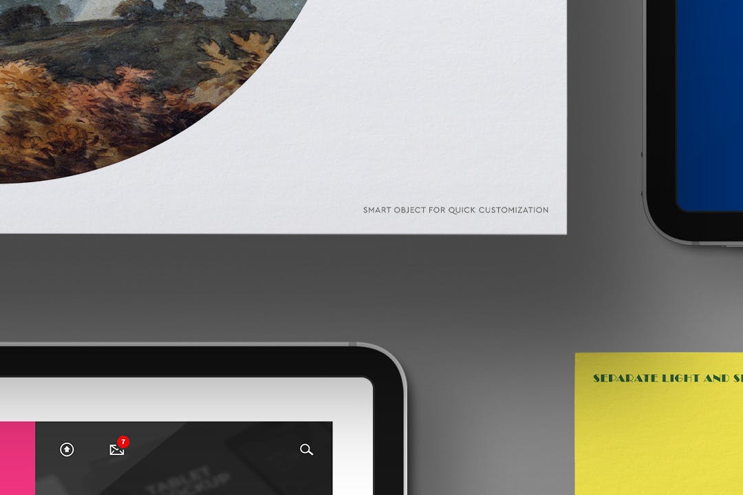 平板电脑样机模板 (PSD)