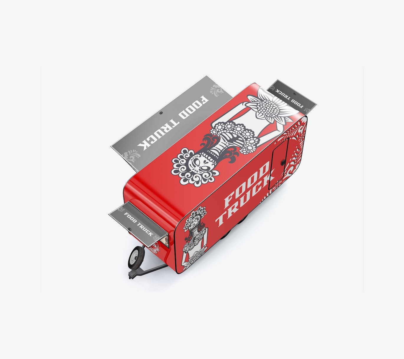 可移动餐车模型样机 (PSD)