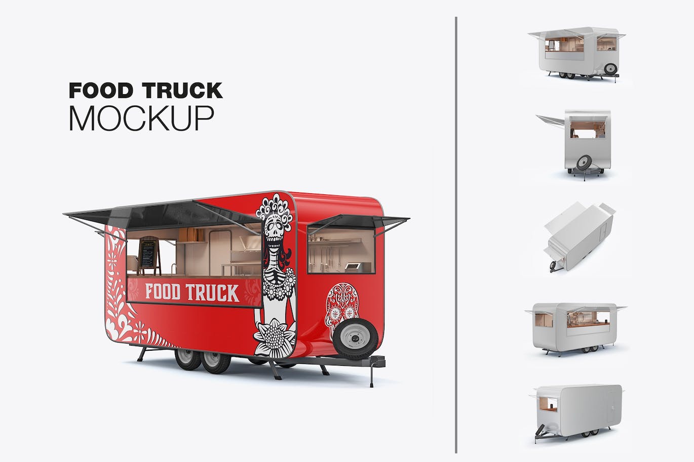 可移动餐车模型样机 (PSD)