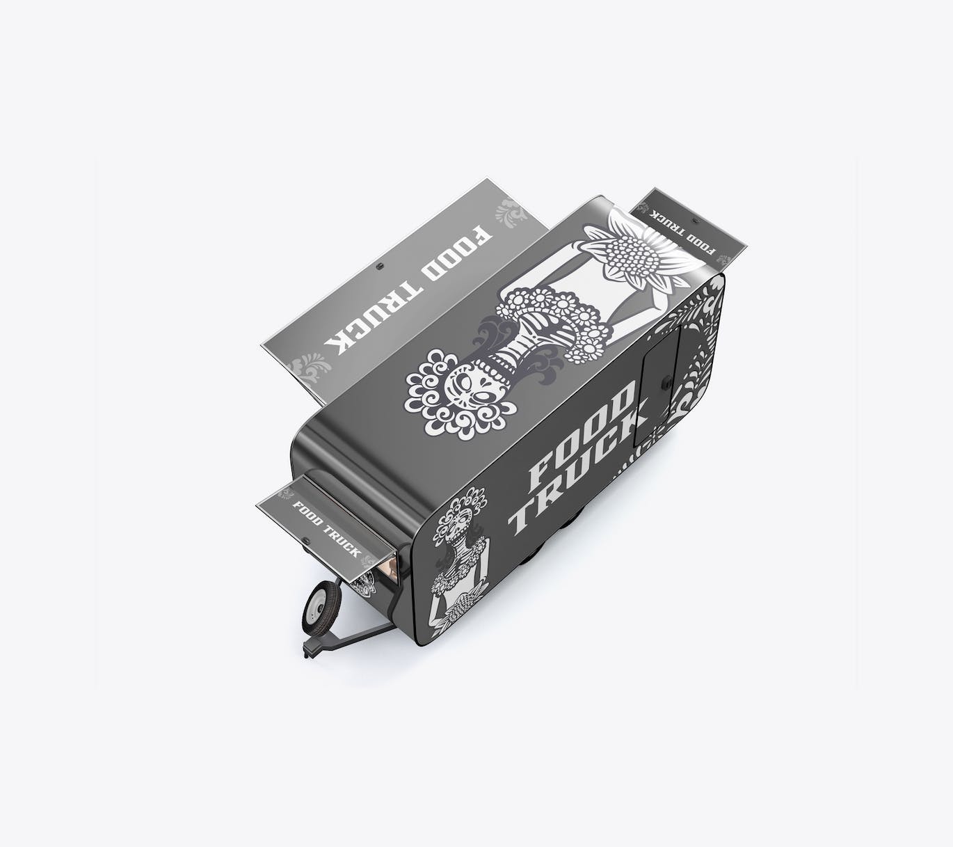 可移动餐车模型样机 (PSD)