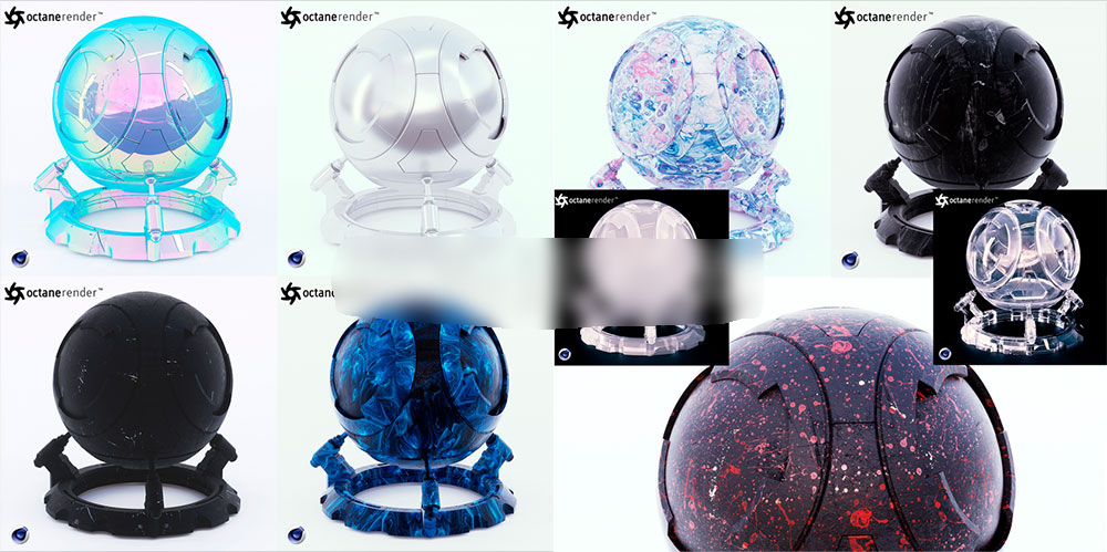 22种Octane材质球常用的OC材质球预设