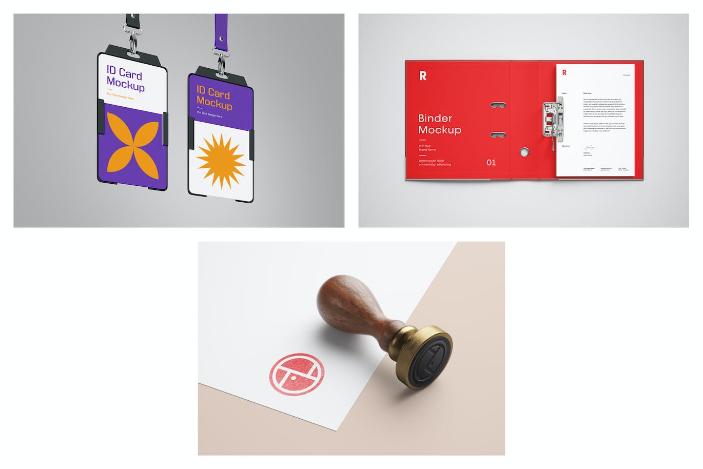10个高品质的办公用品文具VI样机PSD素材包