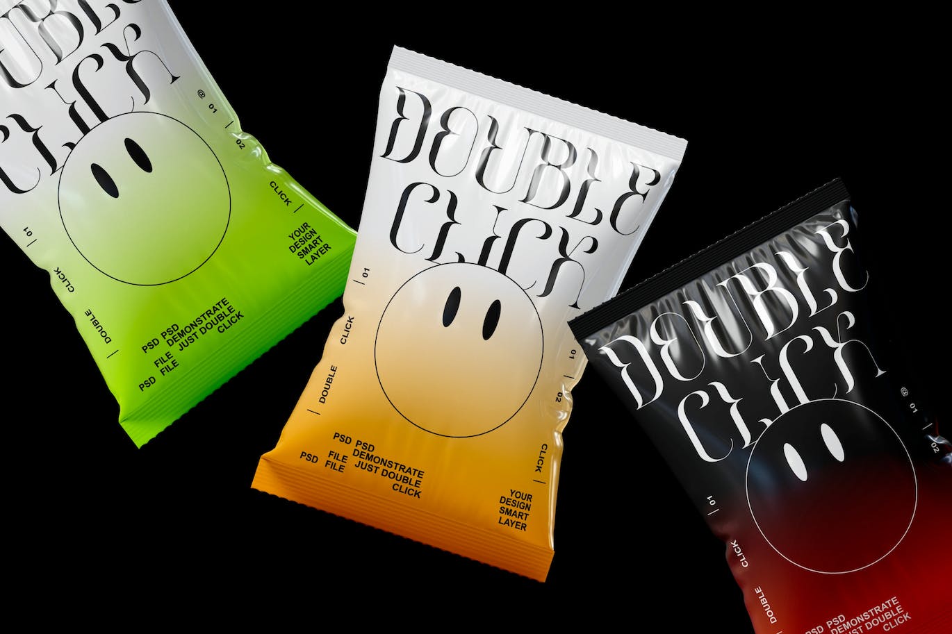 零食薯片包装袋设计样机psd素材