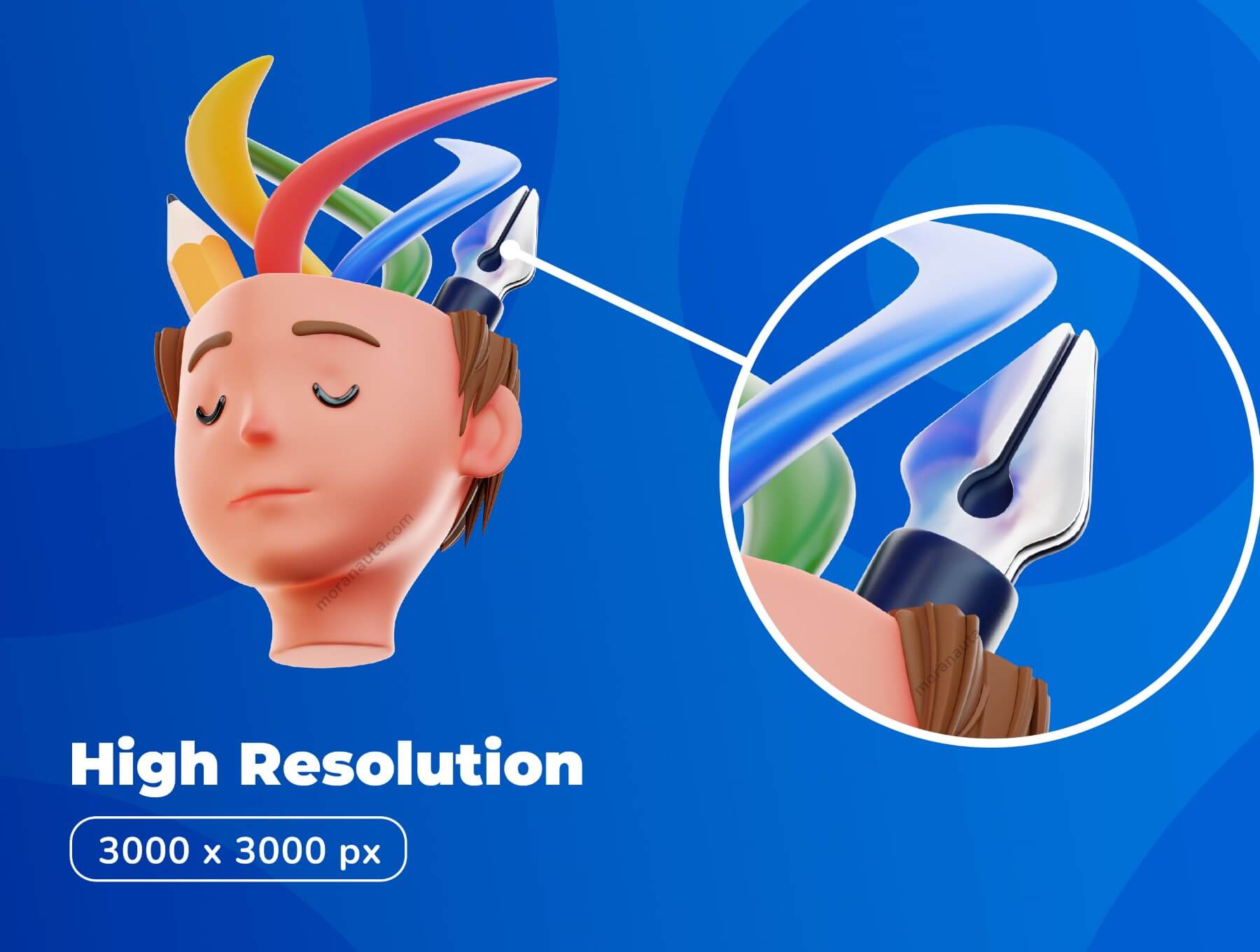 20个思维学习创意3D设计图标素材包