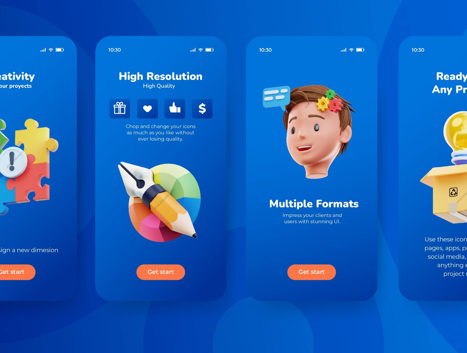 20个思维学习创意3D设计图标素材包