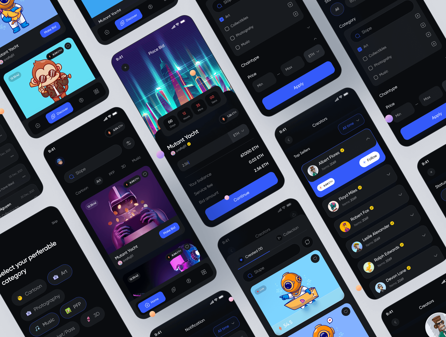 60个深色财务管理后台和APPUI界面素材包（Figma）