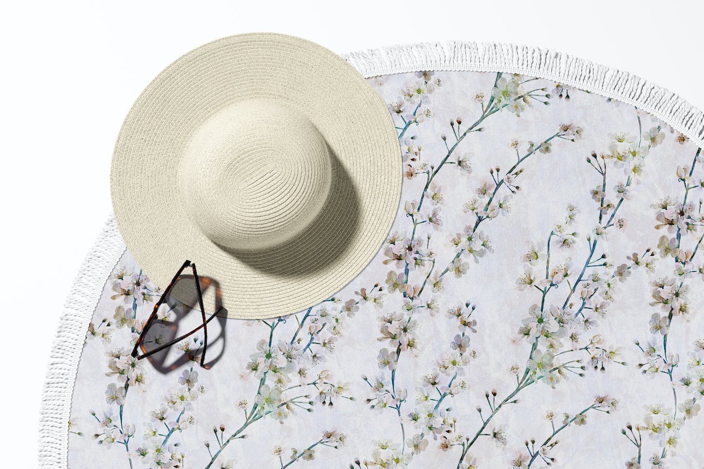 绿色带有春天气息苹果开花花卉背景JPG图片素材