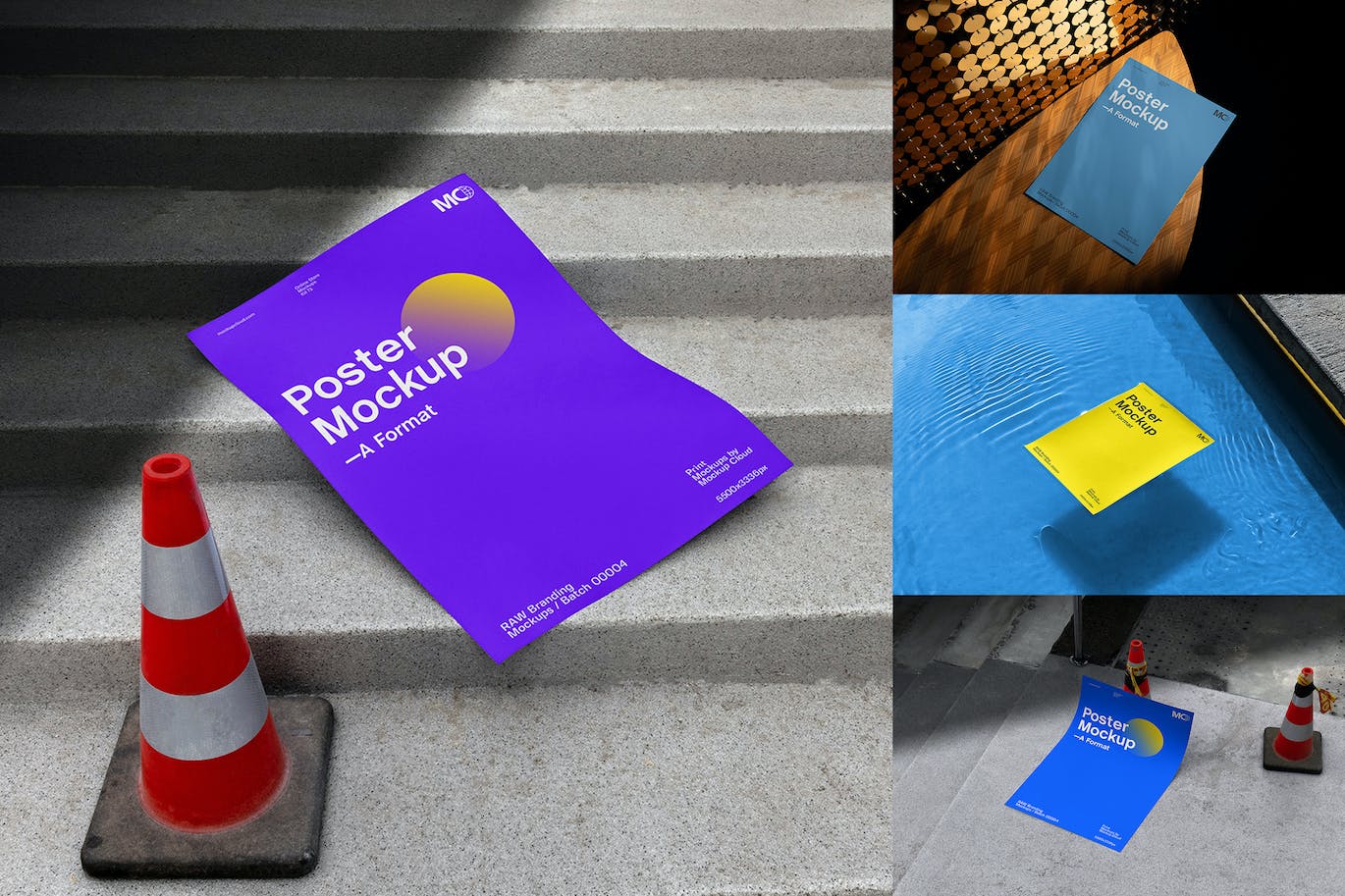 不同场景海报效果图PSD样机素材包