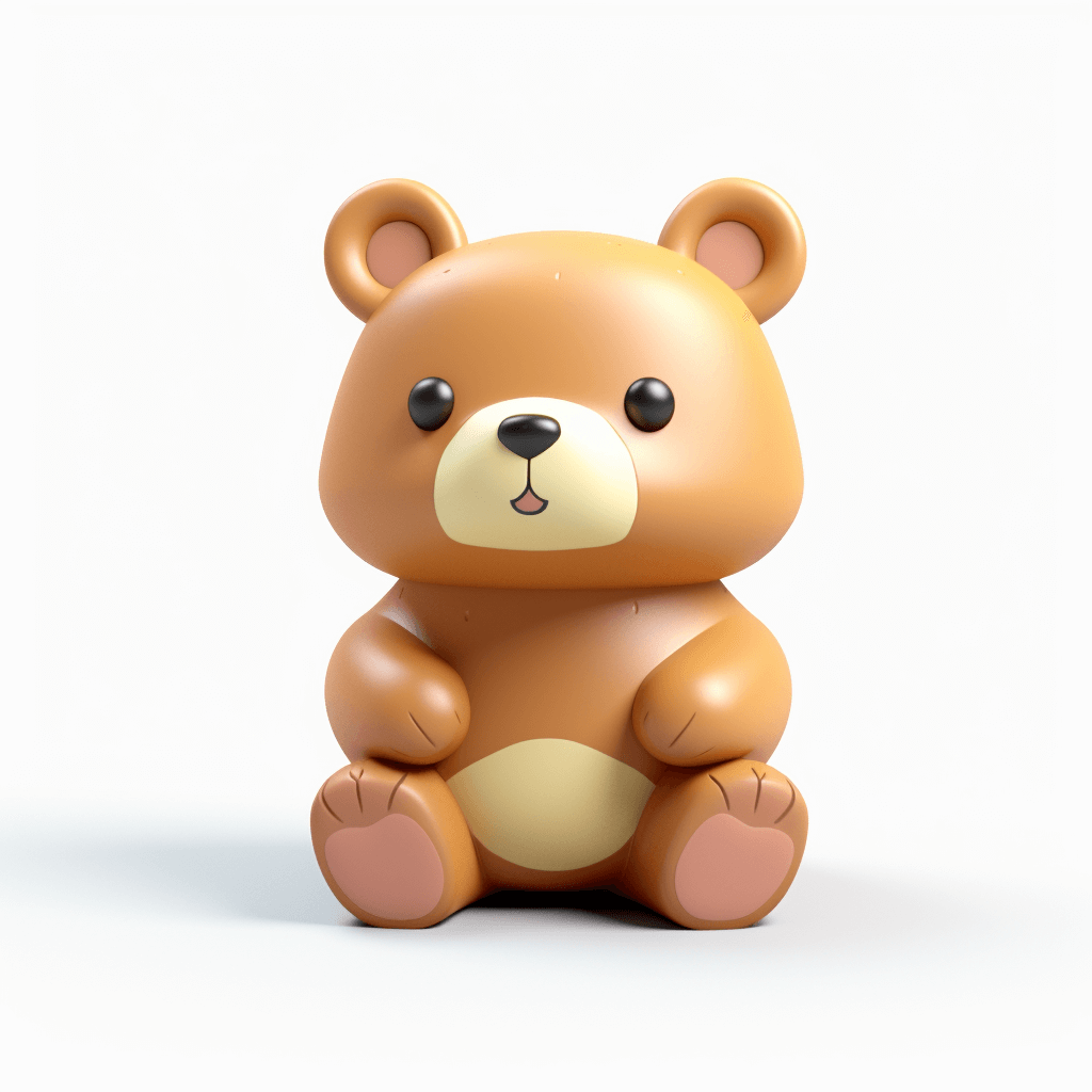 用Midjourney画了个小熊，3D动物随便画？