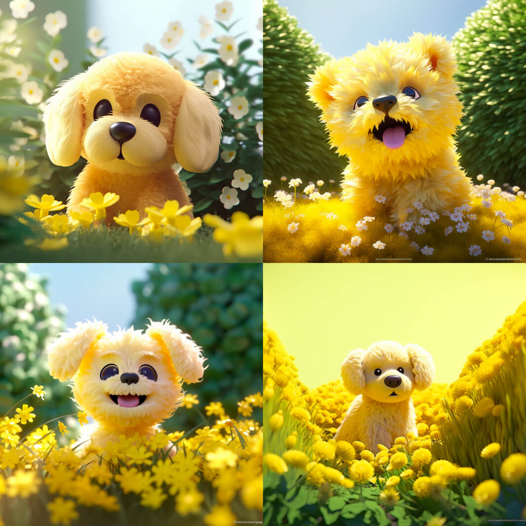 可爱的毛绒小狗