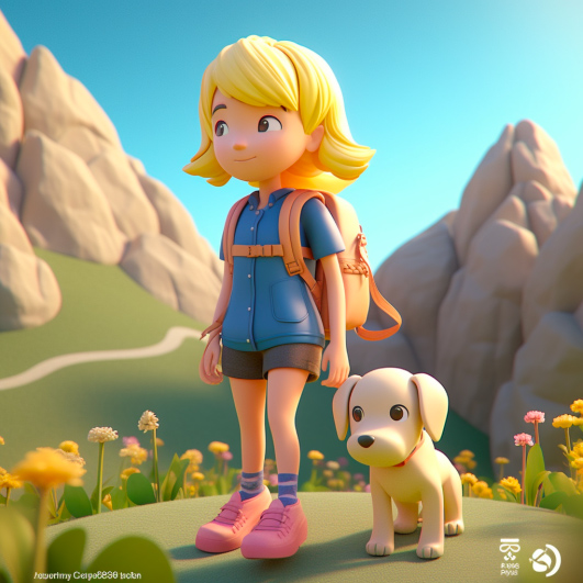 春天带着小狗去旅行