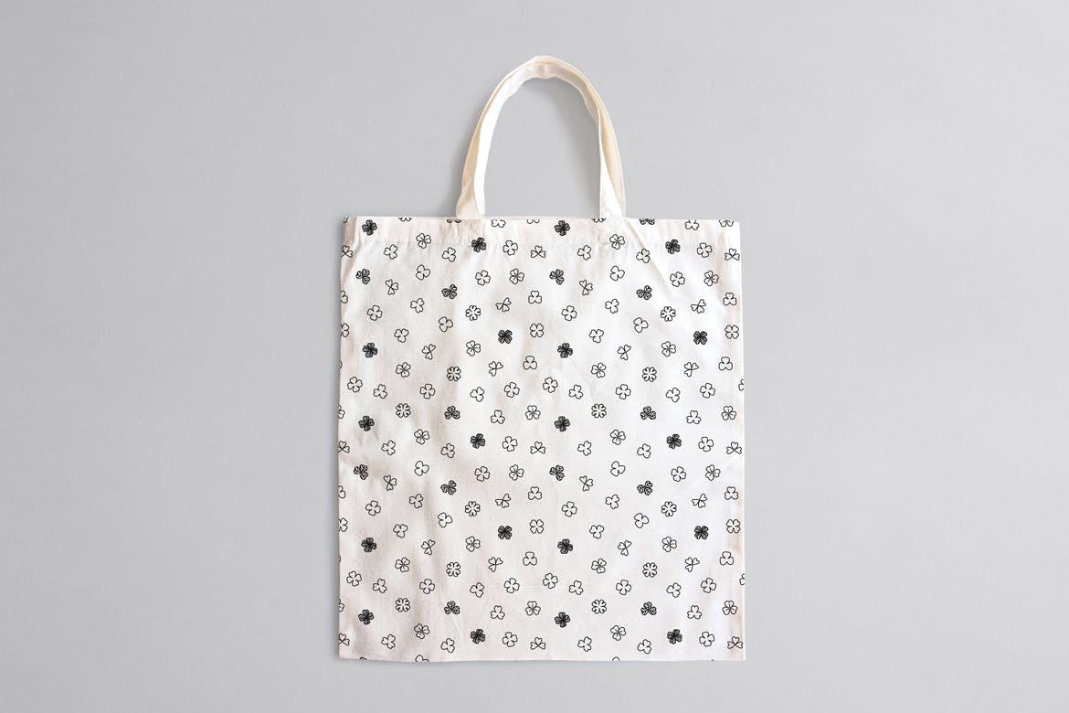 手绘金色三叶草矢量无缝图案素材包