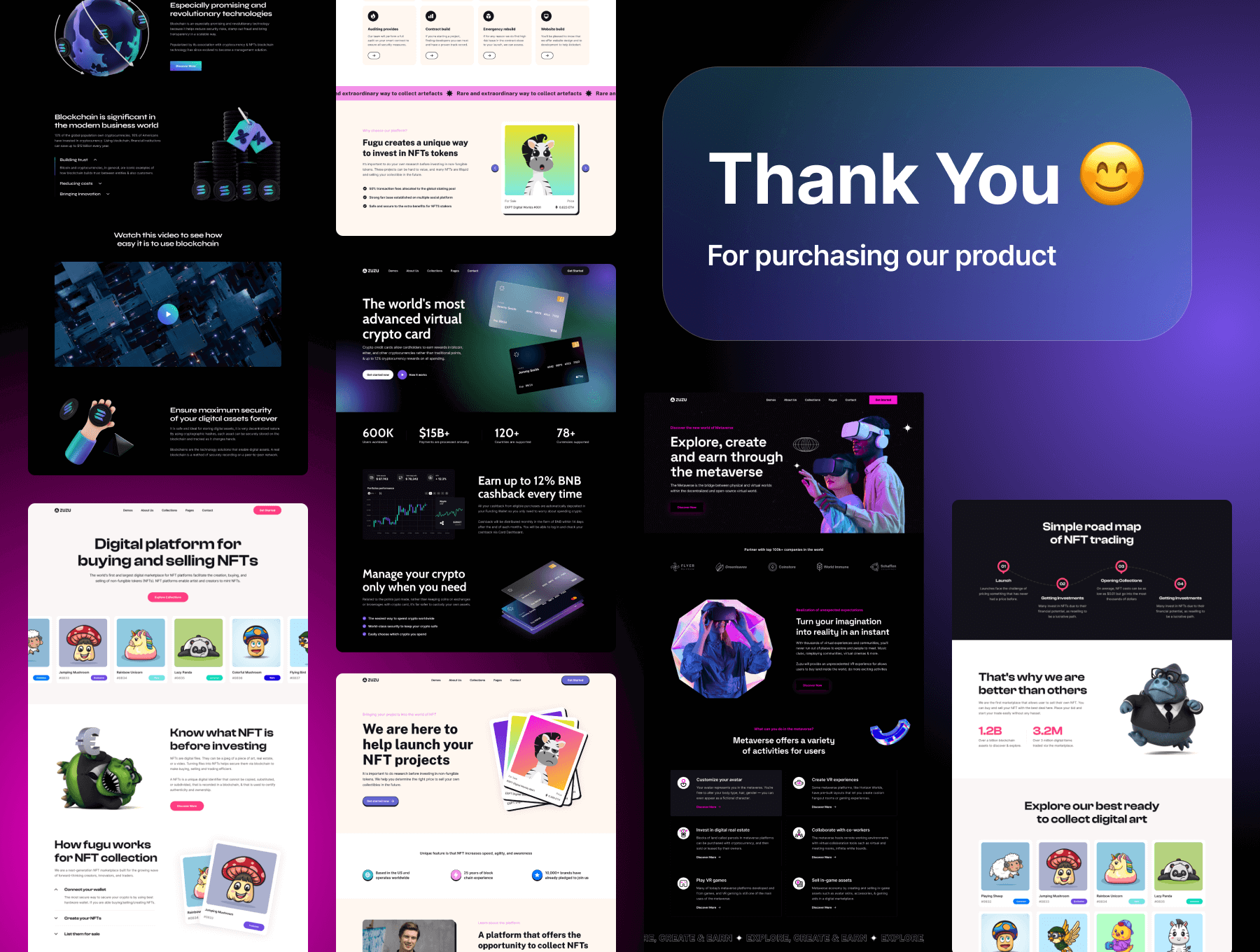 能直接上线的区块链主题登陆页面HTML模板