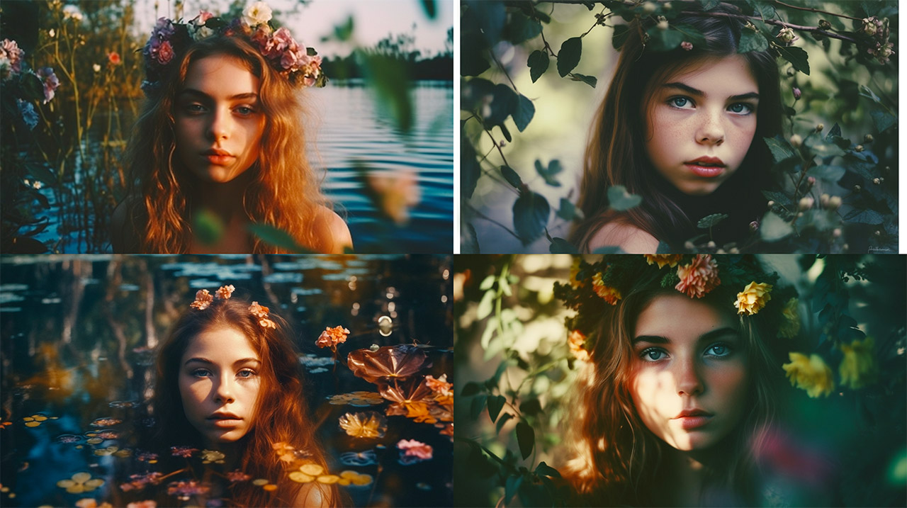 国外高级春季胶片人像摄影效果