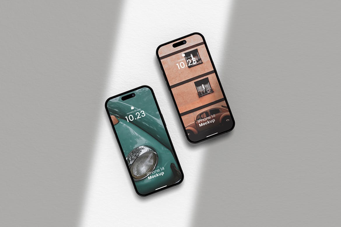 苹果iPhone 14灵动岛手机PSD样机素材