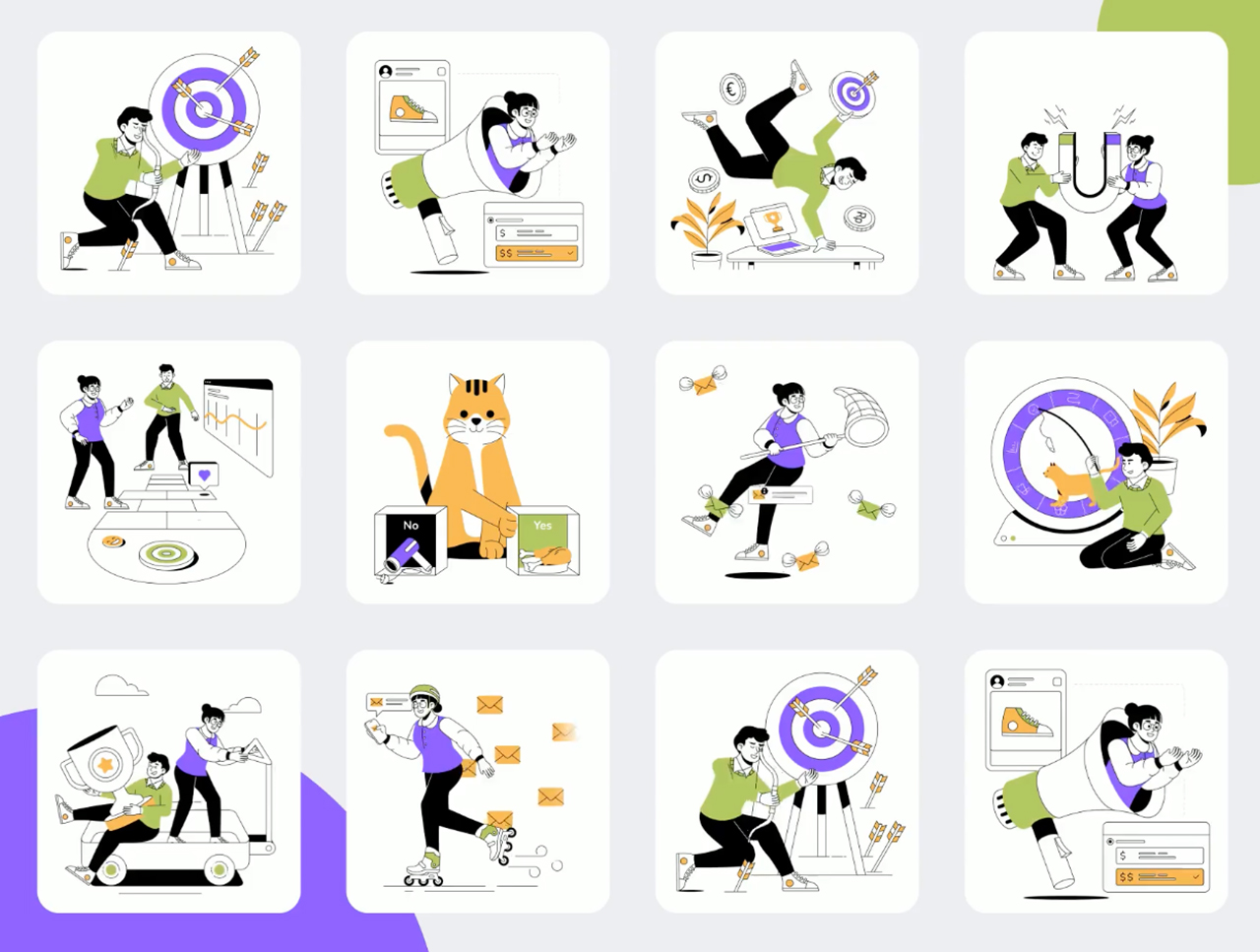 10个高质量的数字营销主题插画素材