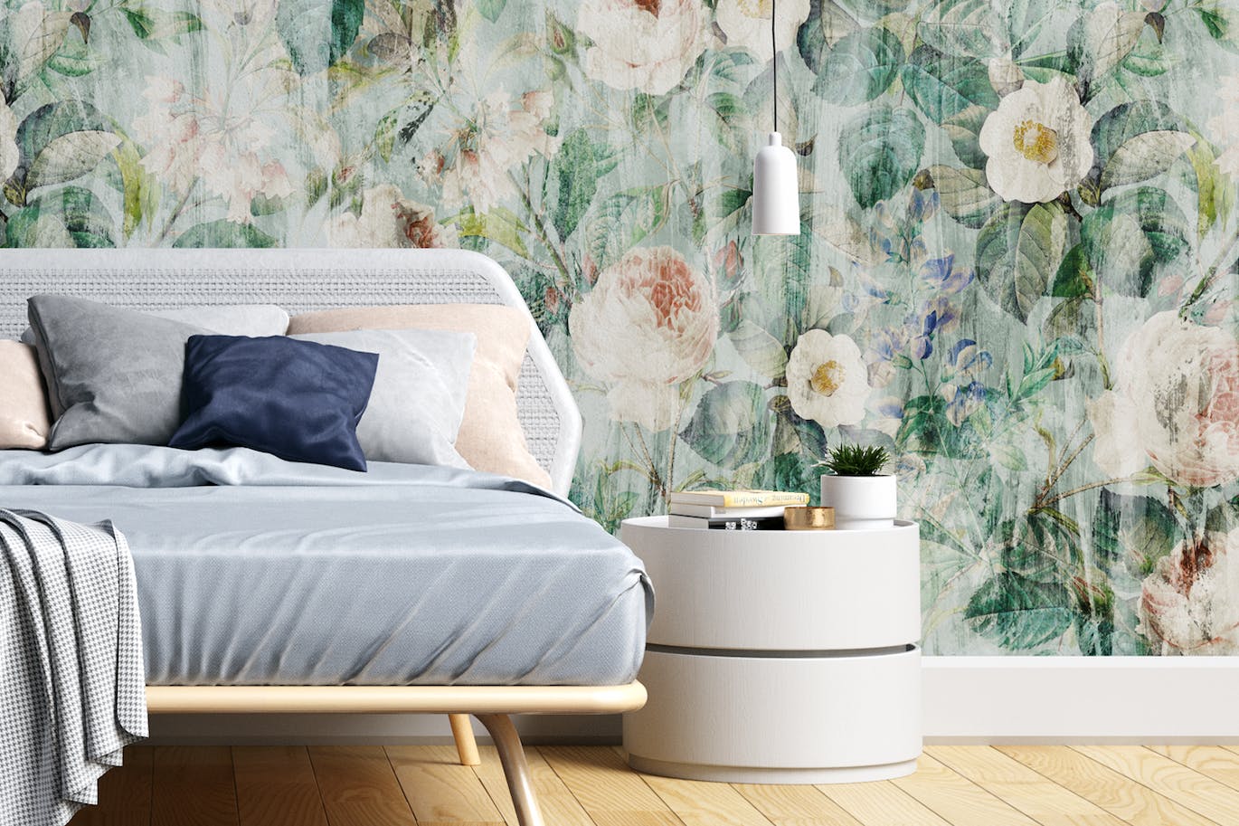 4张高品质复古花卉壁纸图案JPG素材包