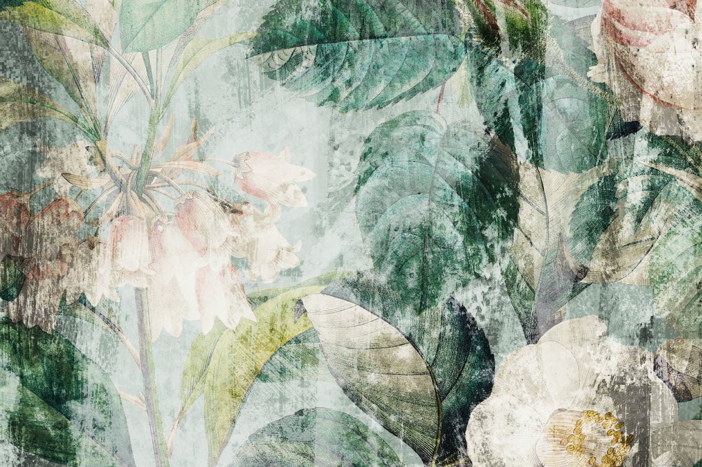 4张高品质复古花卉壁纸图案JPG素材包