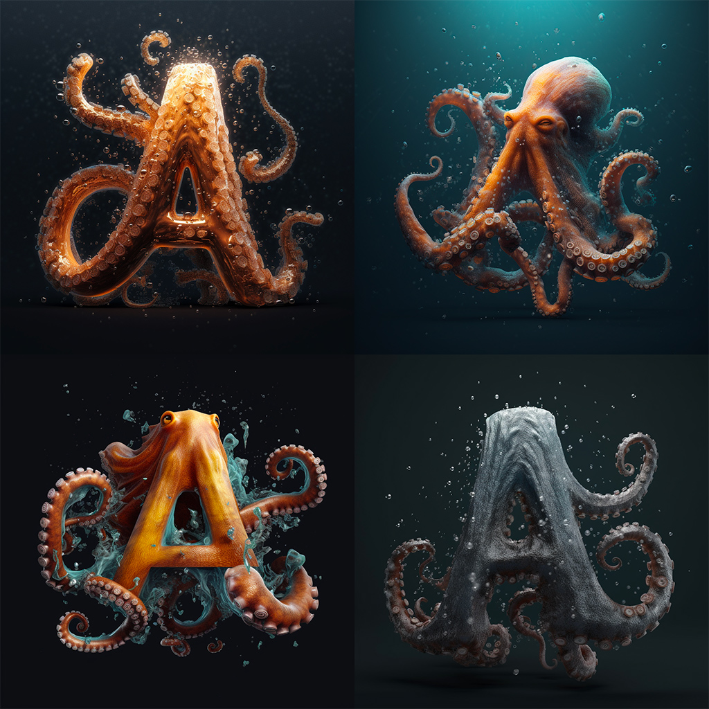 用midjourney来做字母海报