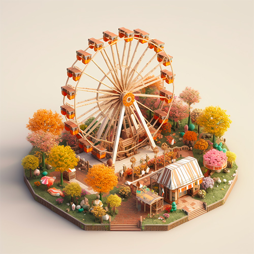 一组非常牛B的等轴 3D 模型插画