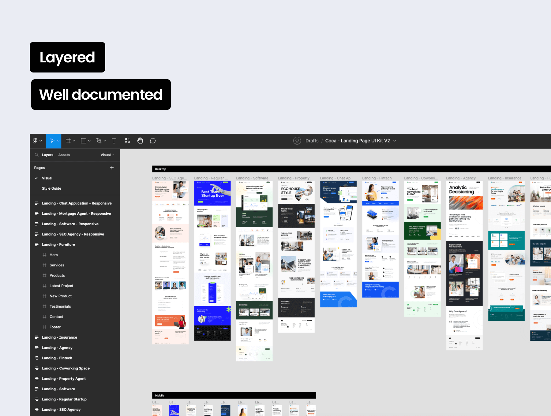 10个不同行业的网站登陆界面UI素材包（Figma）