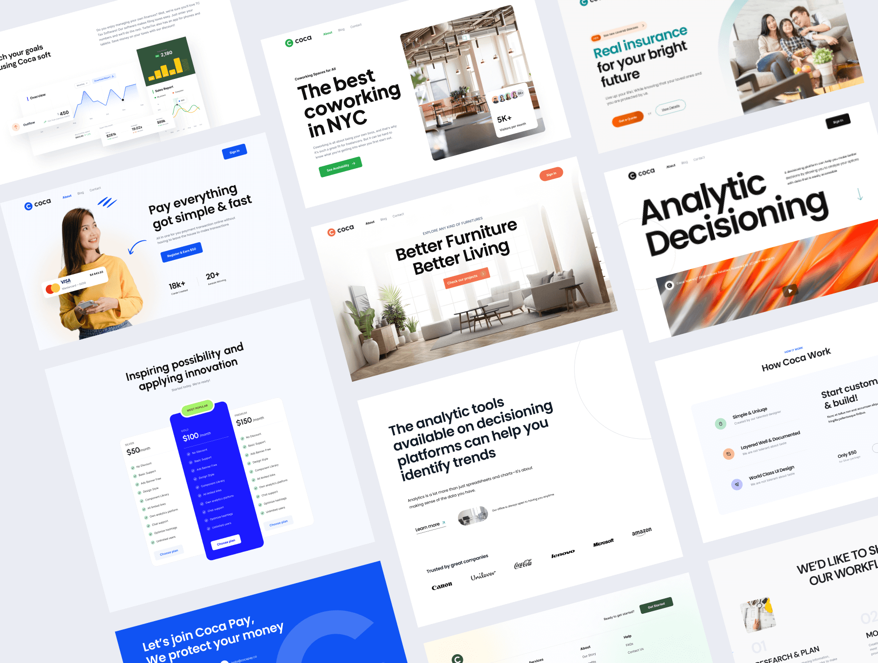 10个不同行业的网站登陆界面UI素材包（Figma）