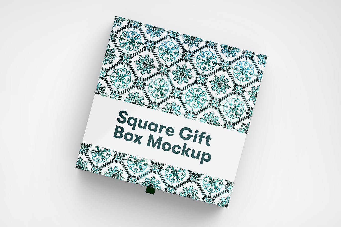 效果逼真的方形纸礼品盒PSD样机素材