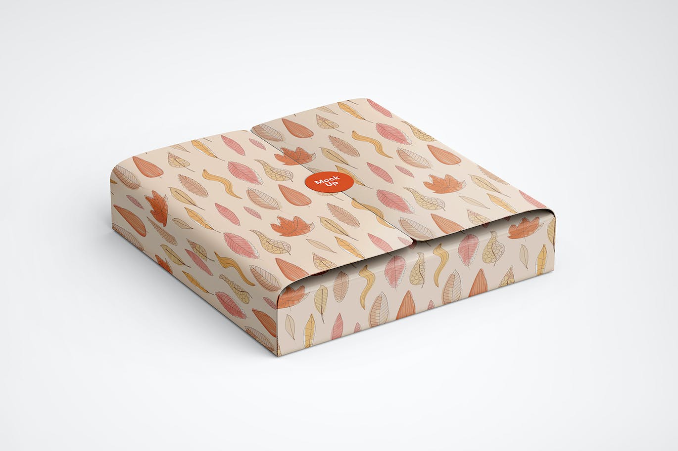 效果逼真的方形纸礼品盒PSD样机素材