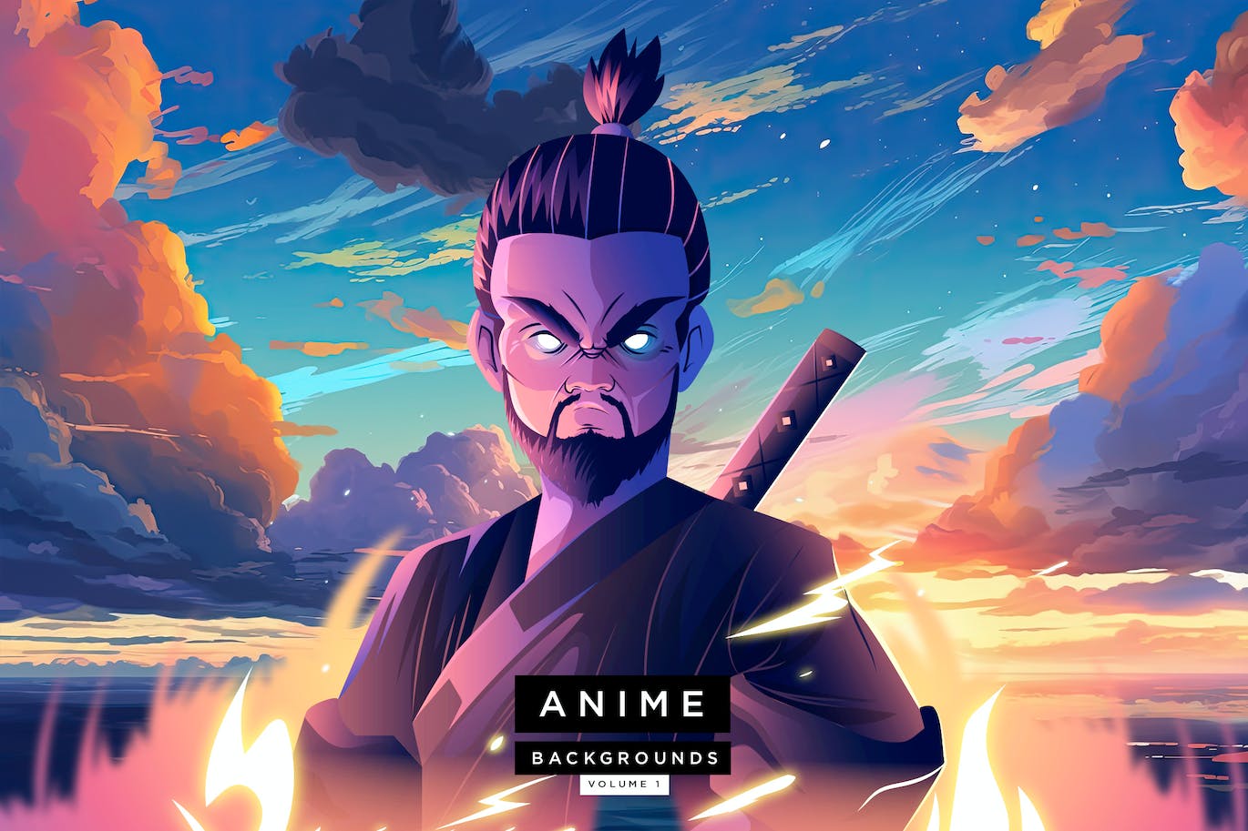 绚丽时尚动漫风格云彩天空背景底纹JPG图片素材包