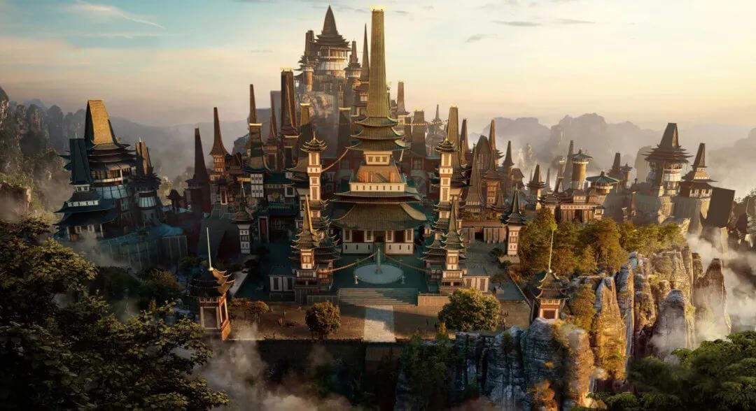 这套仙侠风的3D建筑模型素材，真的太好看了！