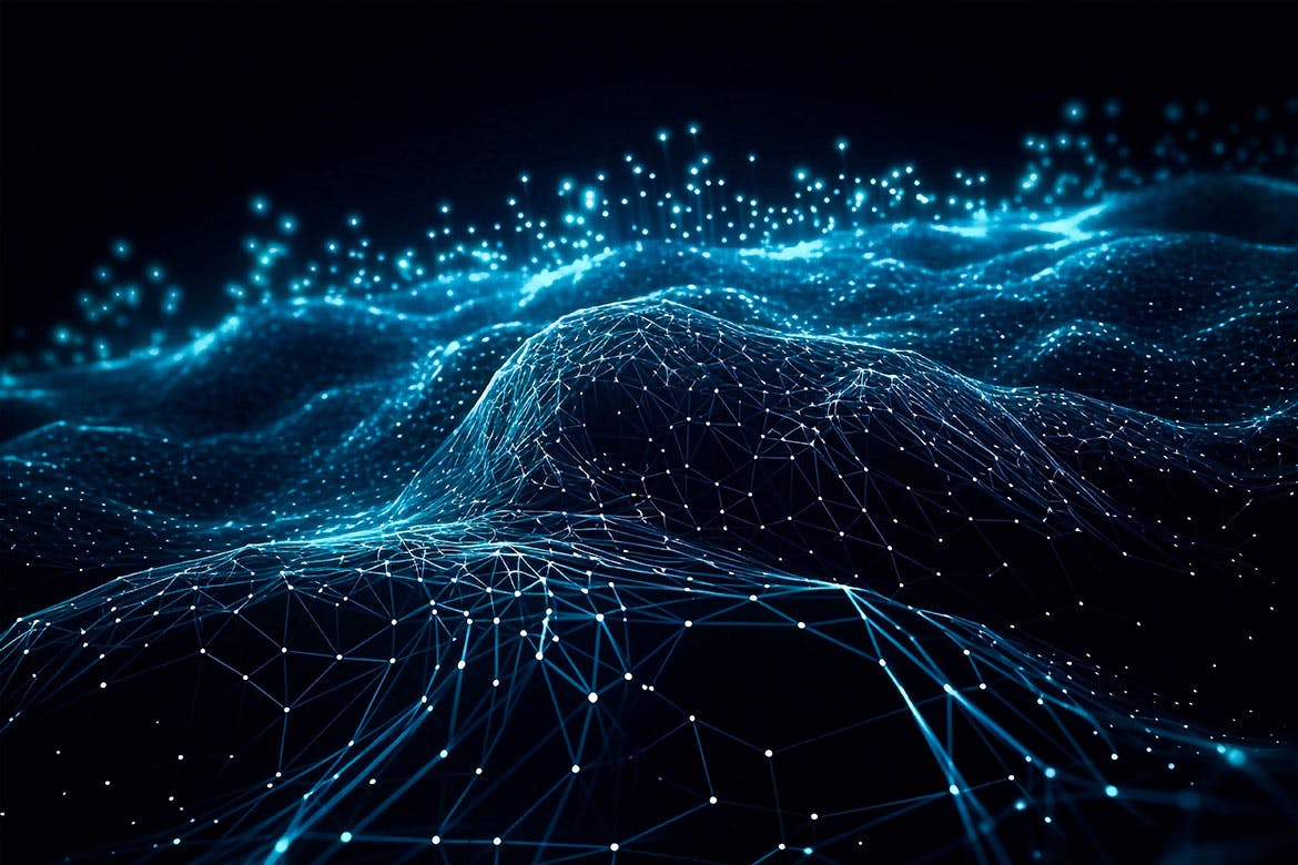 10张暗黑风格未来科技抽象3D线条图片背景素材