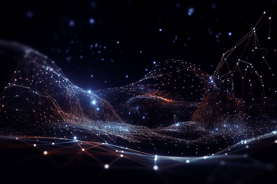 10张暗黑风格未来科技抽象3D线条图片背景素材