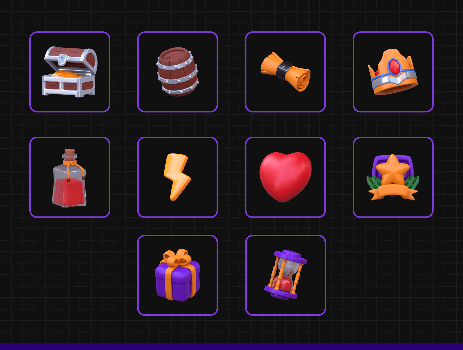 20个适合游戏的3D图标素材包