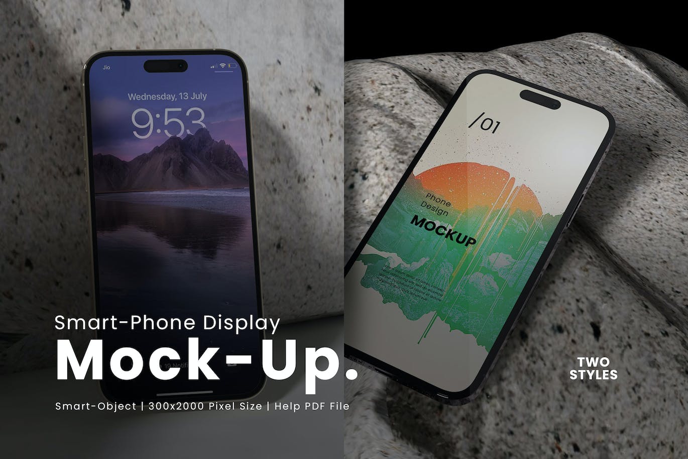 智能手机展示PSD样机素材