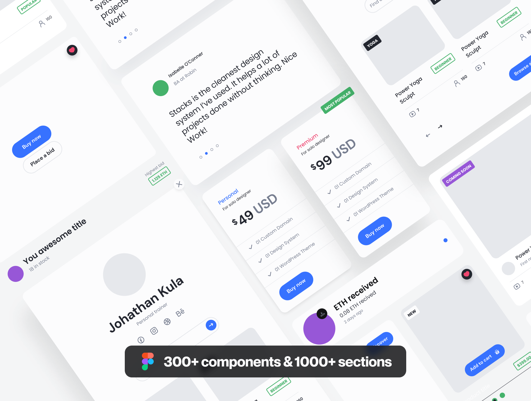 精品素材:400个设计强大的网站组件素材包(Figma)