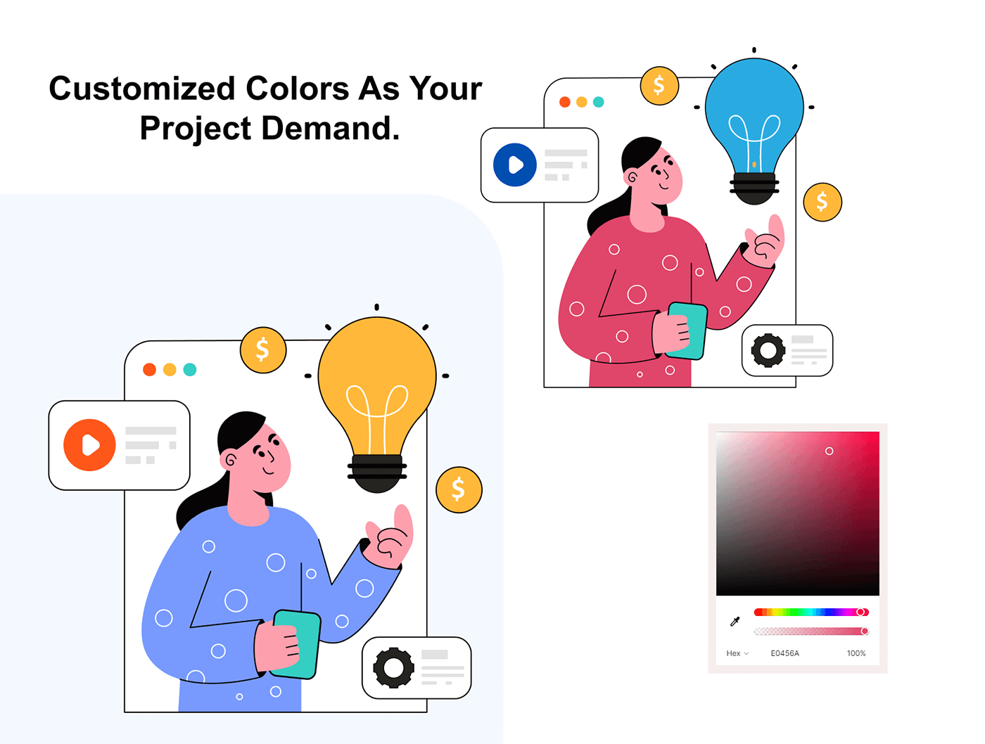 50个风格独特的商业活动矢量插画素材包