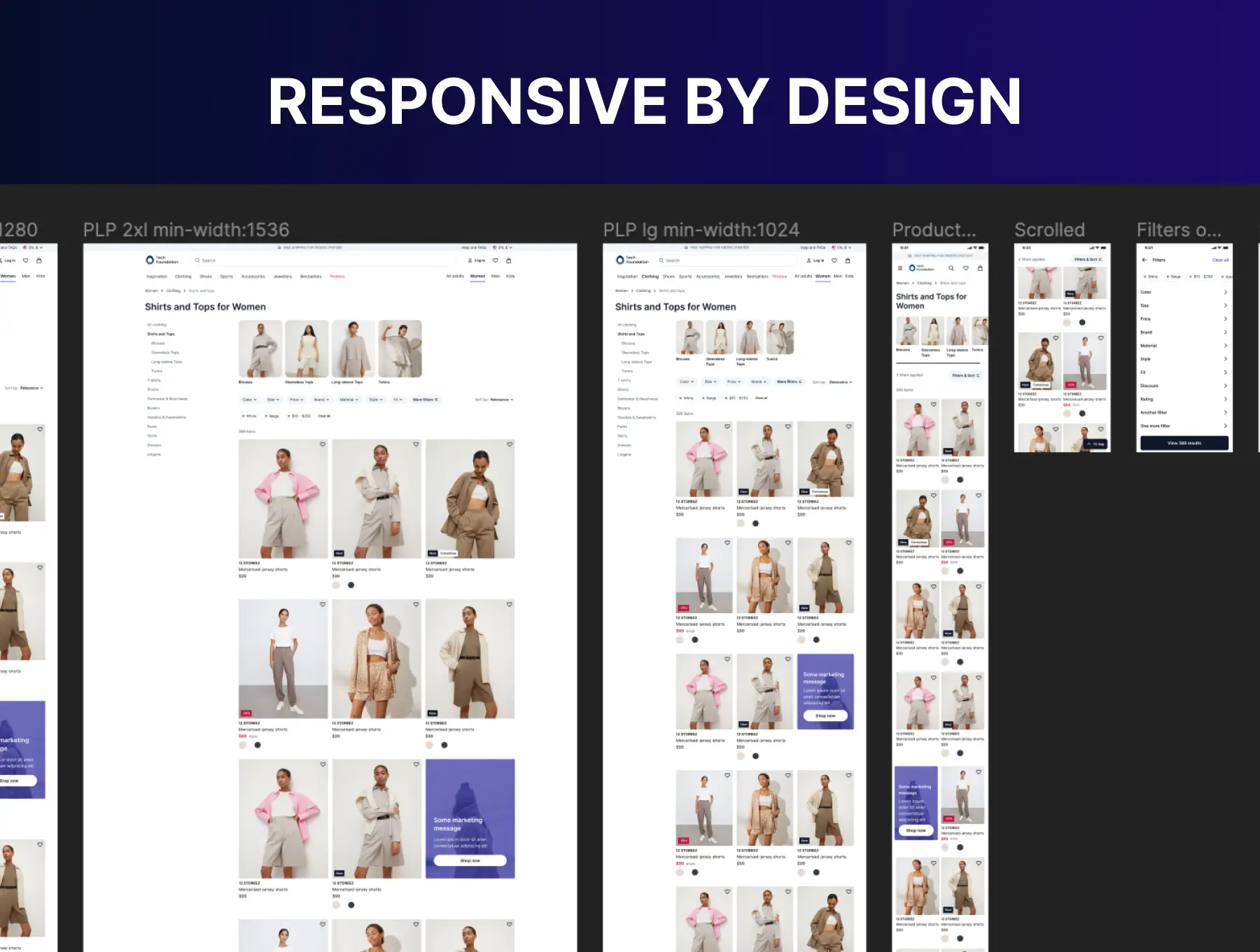 130个Web和app电商产品UI设计素材包（Figma）