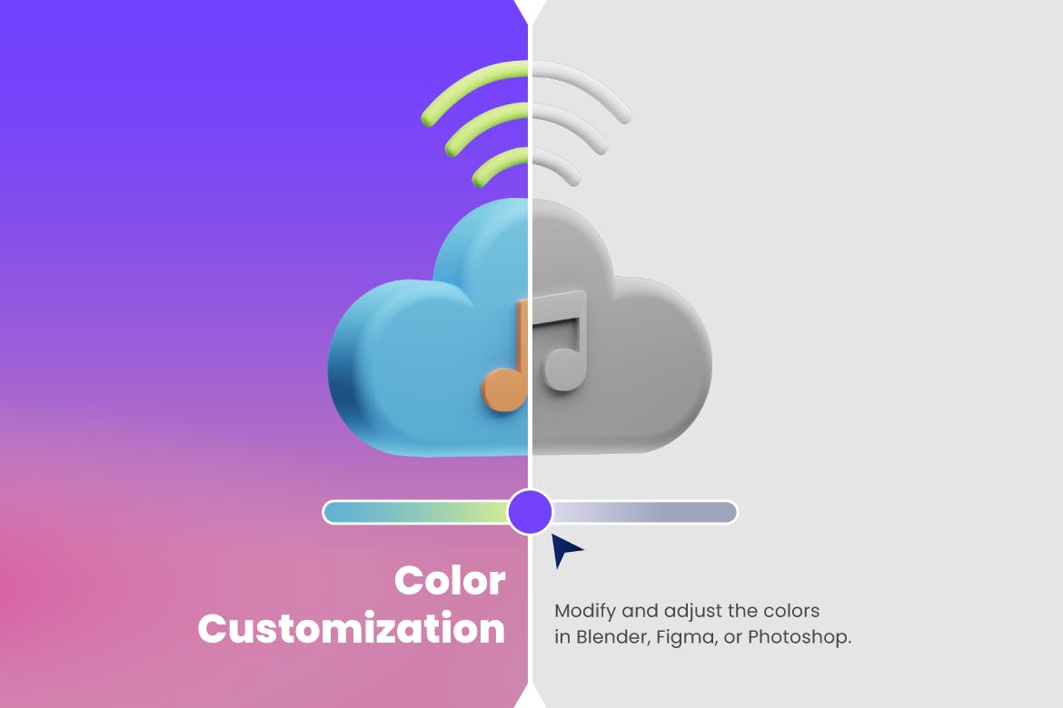 一套3D音乐乐器主题图标素材包(FIG,PNG,PSD,blend)