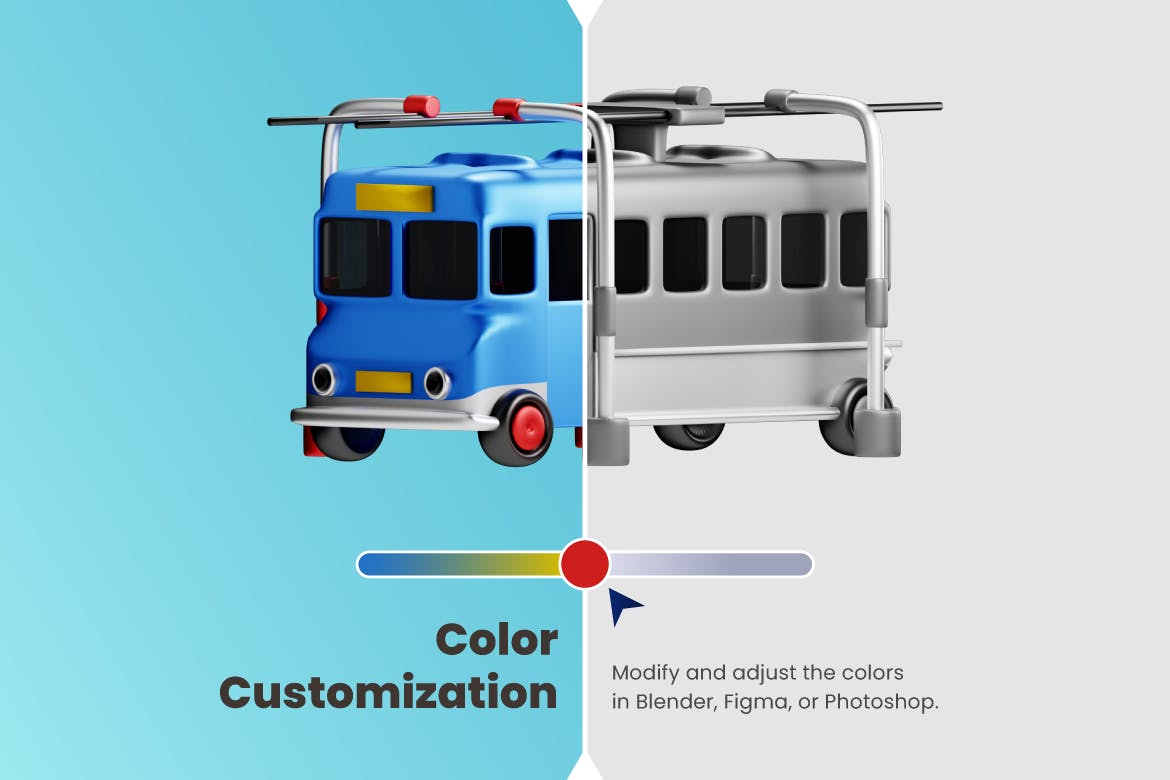 3D交通工具运输图标（FIG,PNG,PSD,blend,gltf）