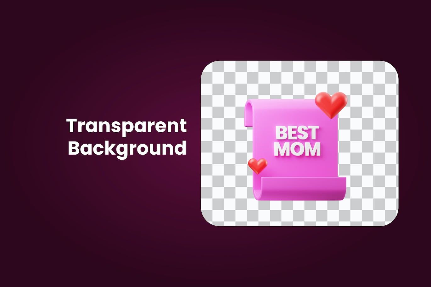 3D母亲节元素图标素材包(PNG,gltf,Blend)