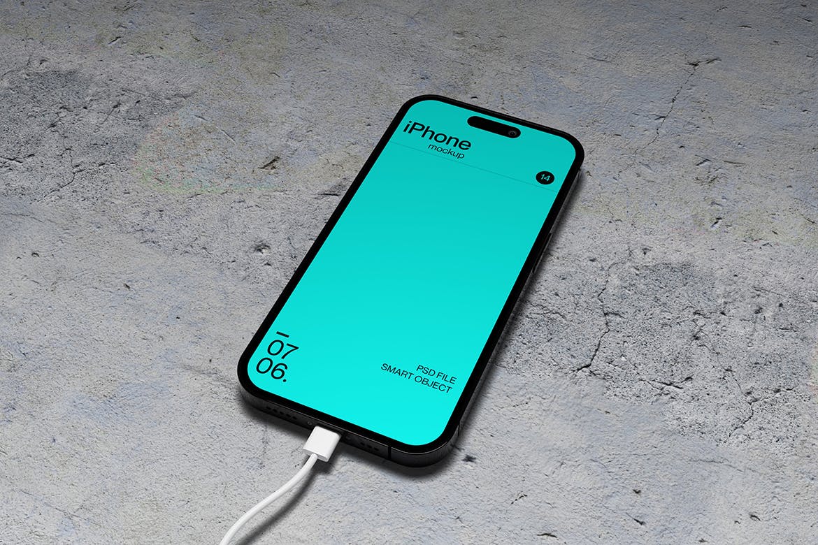 效果逼真的iphone 14模型样机PSD素材包