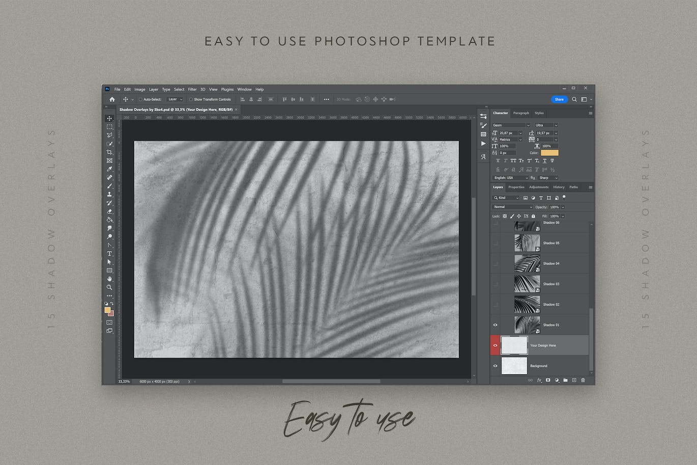 15个可以用做光影效果的树叶叶子阴影投影素材包