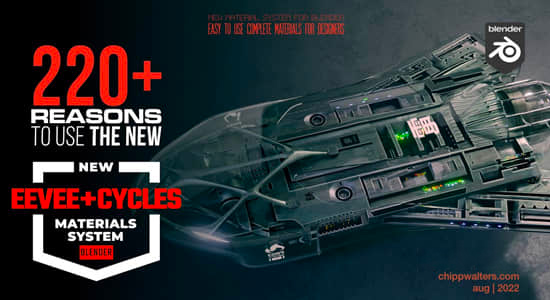 Blender材质预设插件材质插件 Eevee + Cycles Materials System V9.3