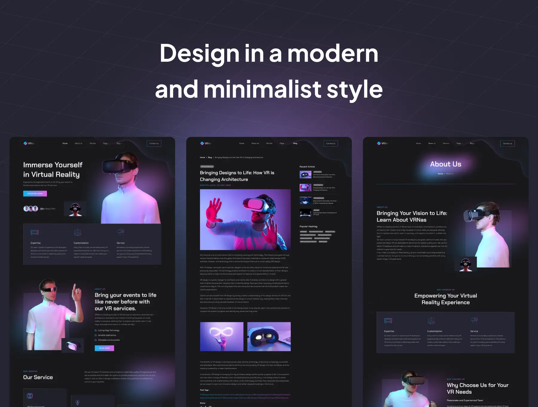 10个用于VR主题的Web和APP UI界面素材包(Figma)