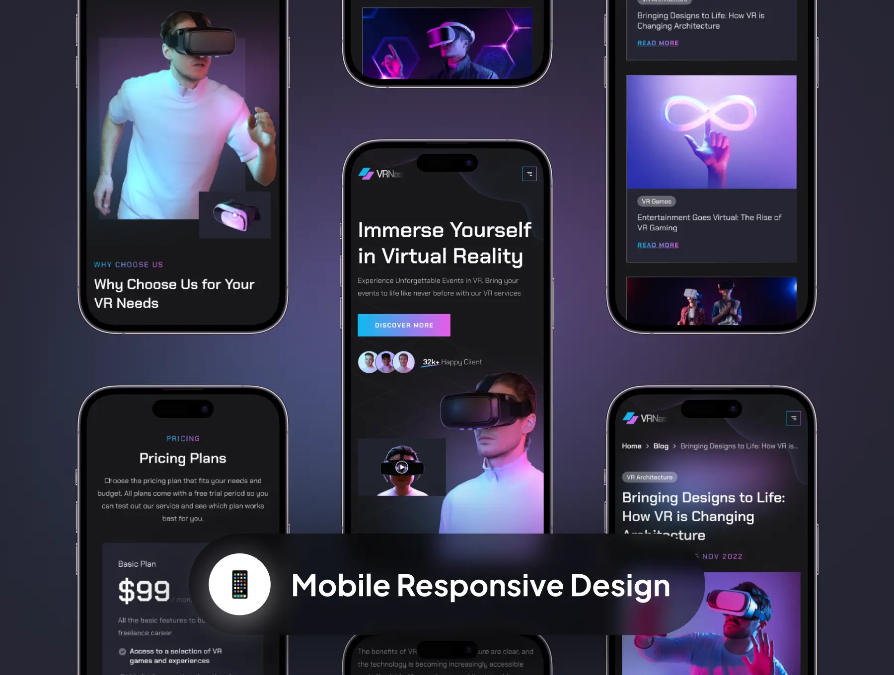 10个用于VR主题的Web和APP UI界面素材包(Figma)