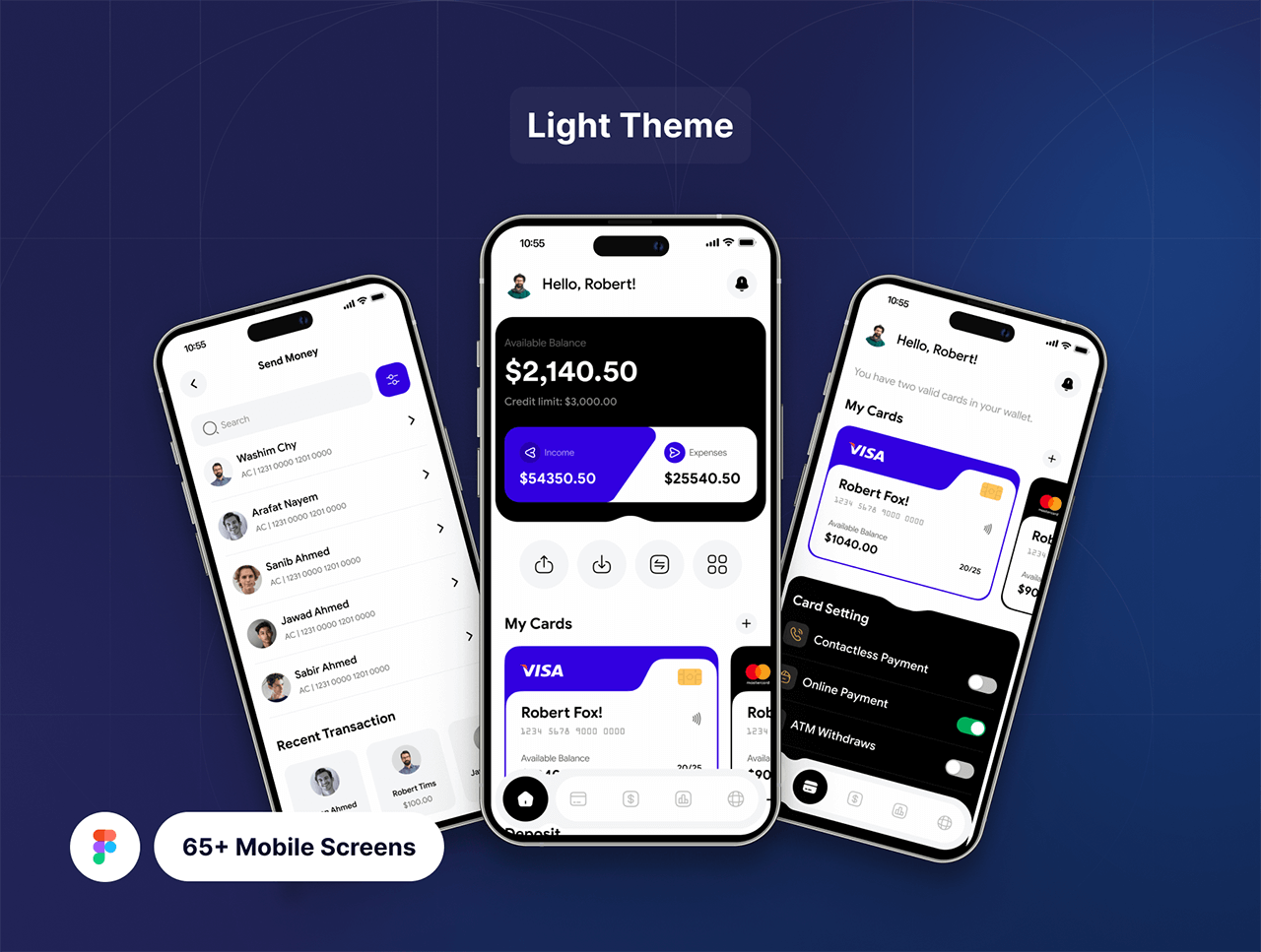 65个充满细节的紫色金融主题APP UI界面素材包